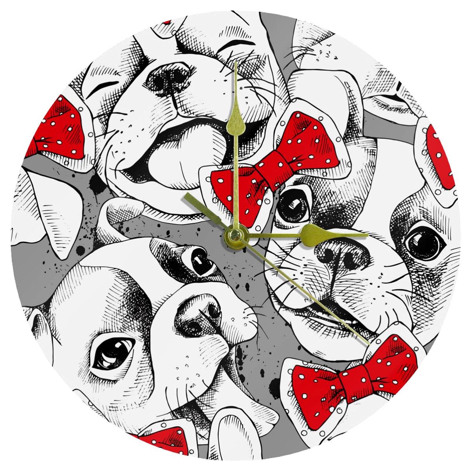 Horloge murale silencieuse sans tic-tac à piles pour bureau calme
