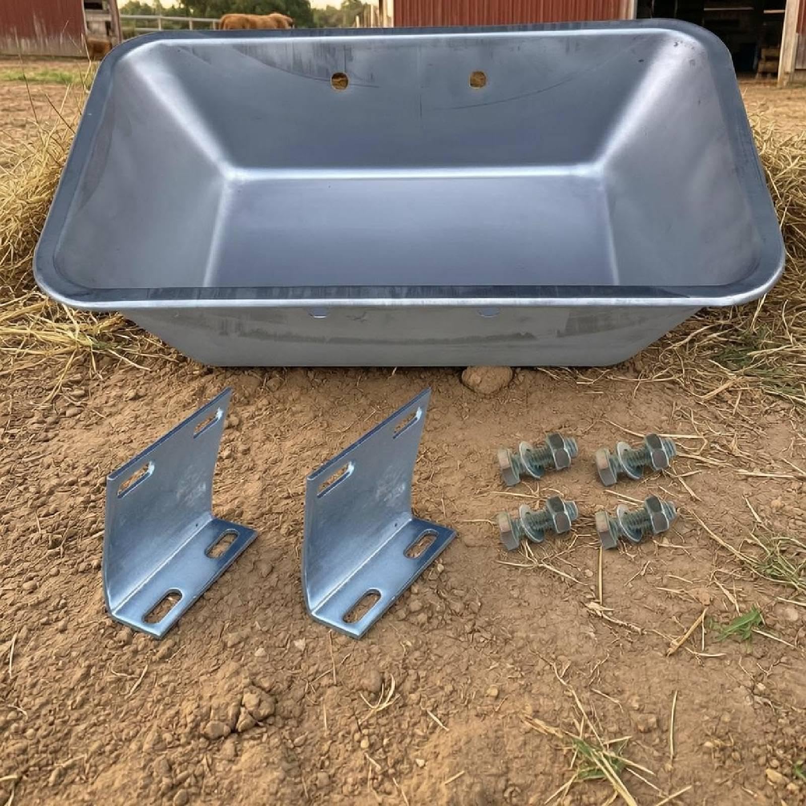Mangiatoia per Maiali Accessorio per Suini Bacino per Bestiame Ciotola per Allevamento in Acciaio Inox Adatta per Animali da Allevamento Uso Quotidian, Style a