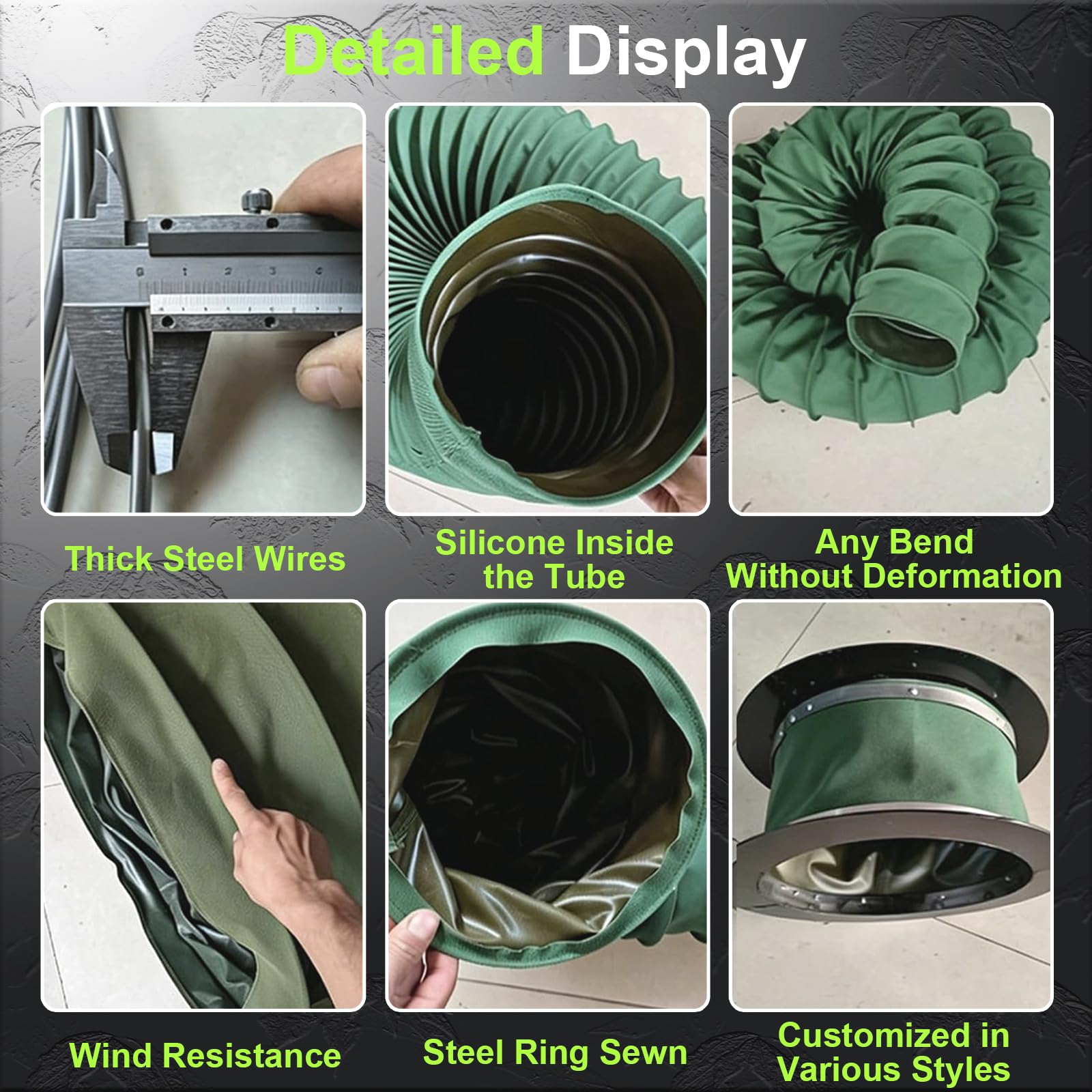 Manguera Flexible De Lona Resistente para Conductos De Ventilación