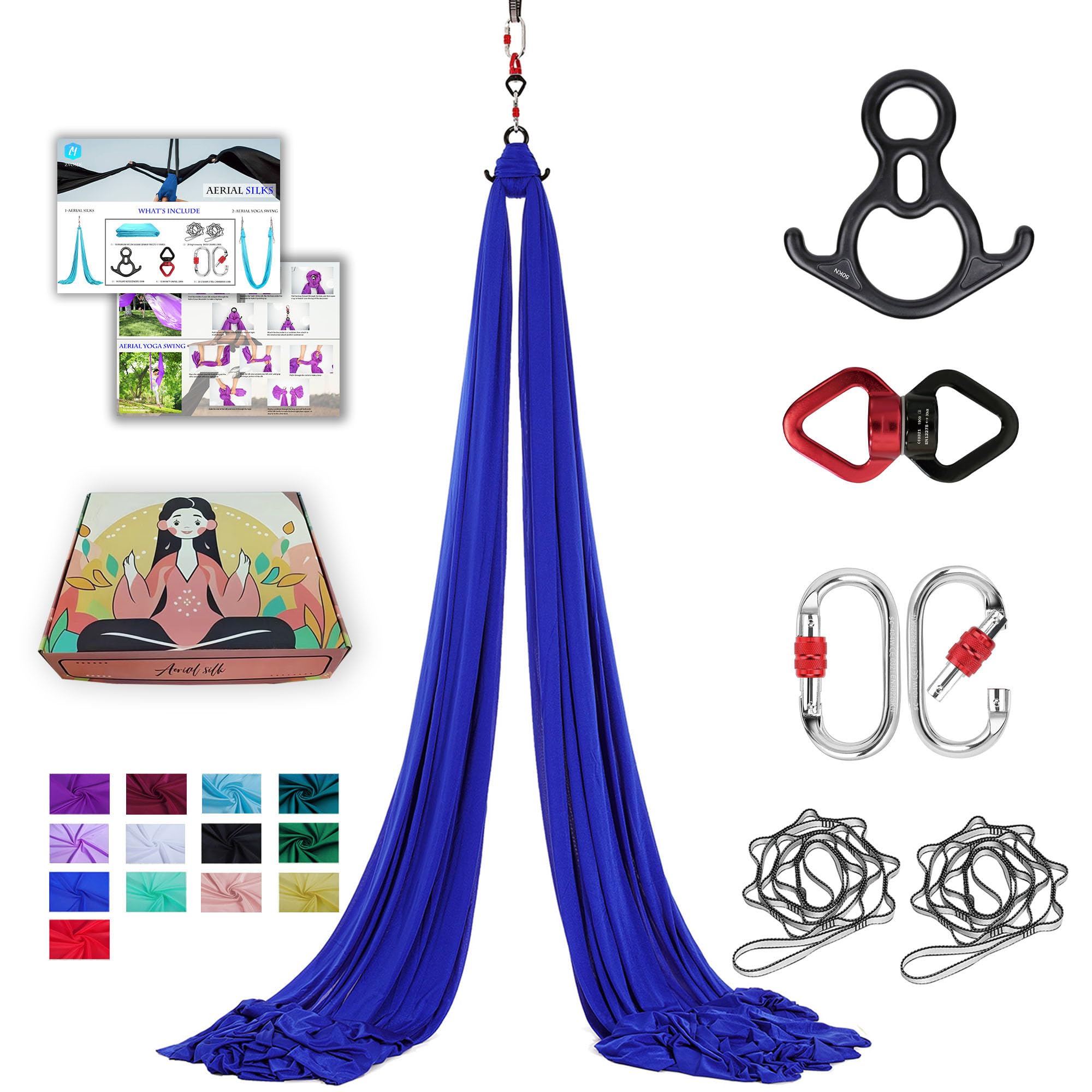 Aerial Silks 11 Yards Aerial Silks For Home Aerial Yoga Swing Aerial Yoga Hammock Swing Aerial Silk For Gymnastics