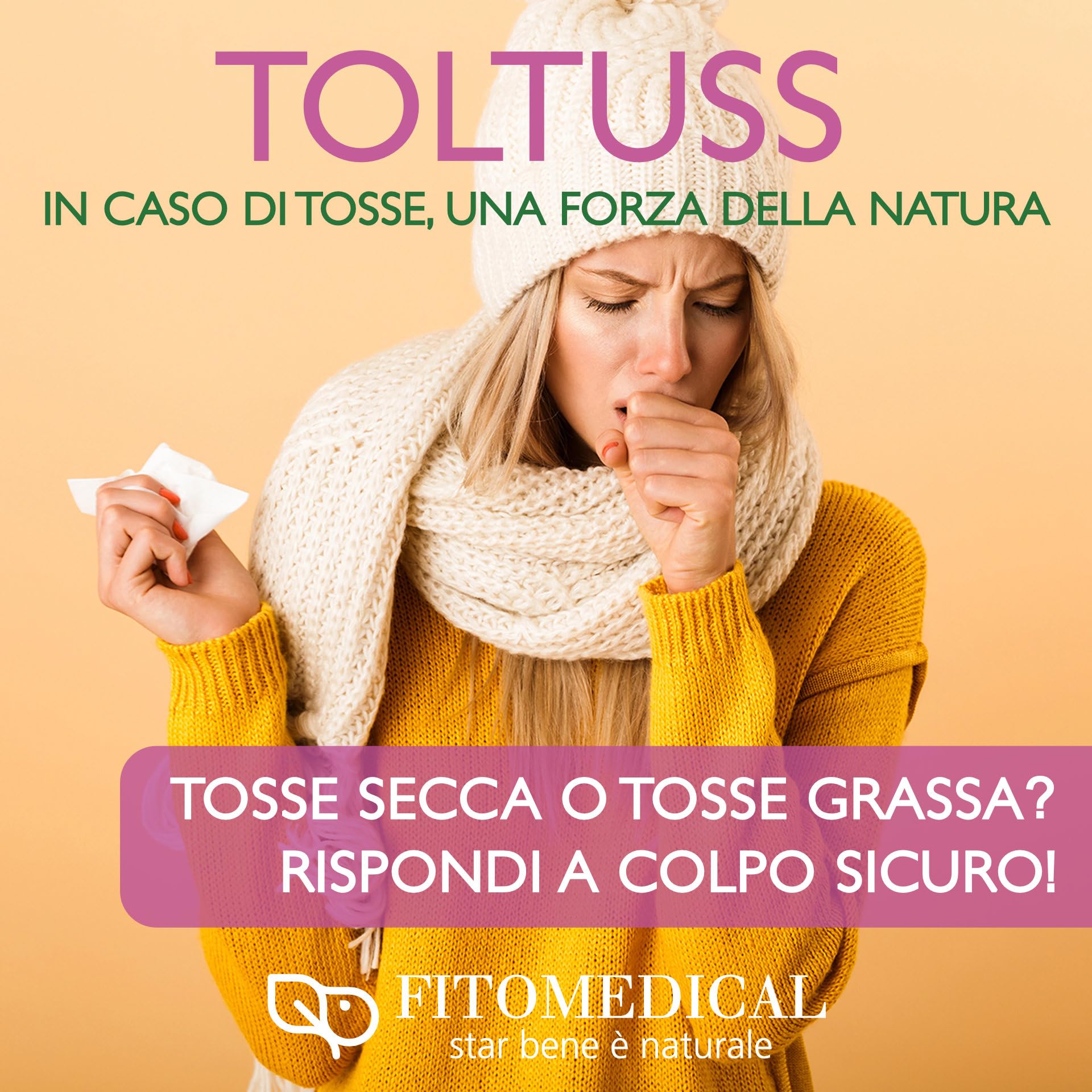 Fitomedical - Toltuss Fluidificante, Integratore Alimentare Naturale Con Balsamo del Tolù e Sambuco ad azione fluidificante. Senza Glutine - Flacone da 150 ml