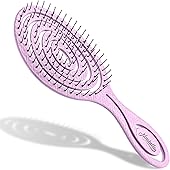 Ninabella Bio Haarbürste ohne Ziepen für Damen, Herren & Kinder - Entwirrbürste auch für Locken & Lange Haare - Einzigartige Profi Detangler-Bürste mit Spiralfeder