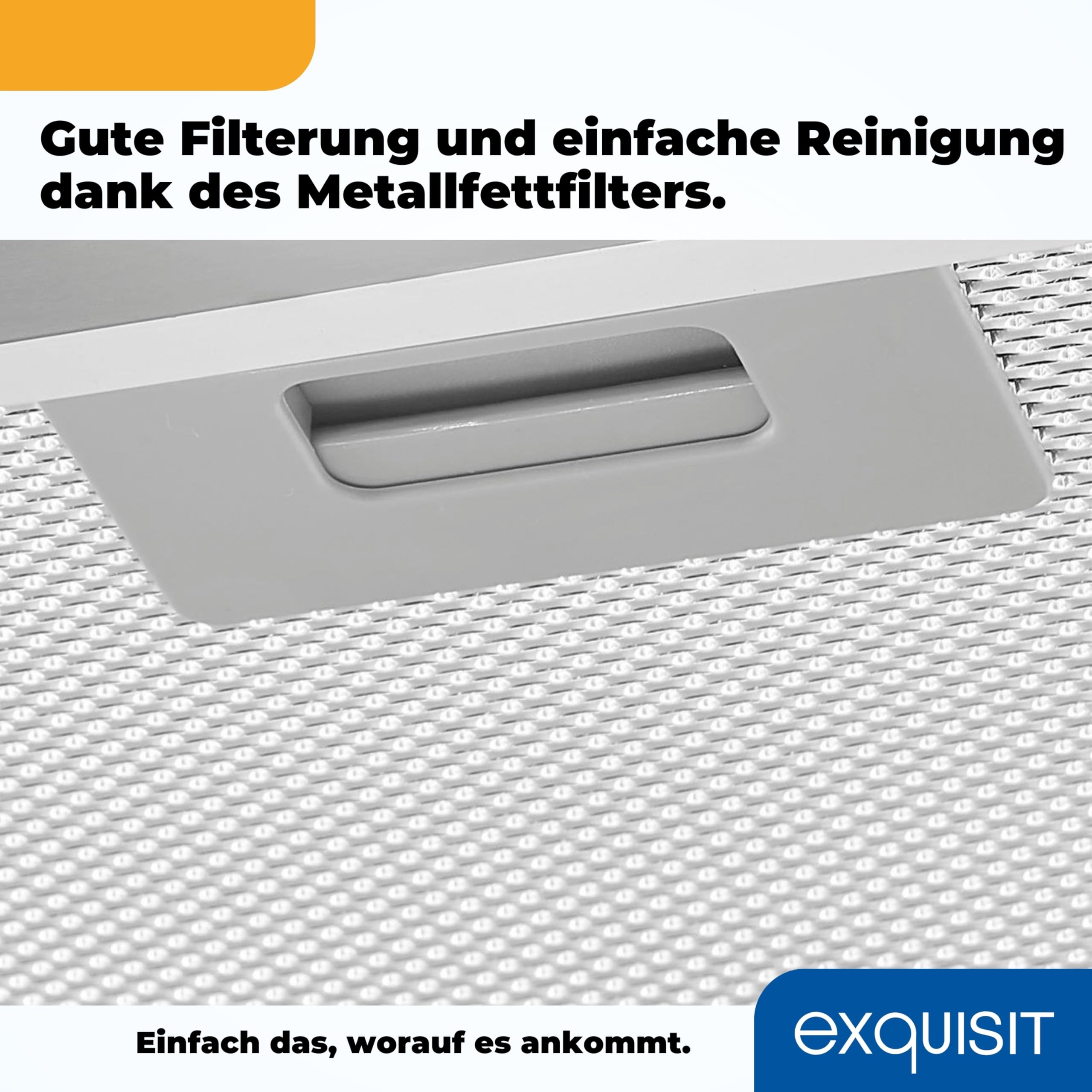 Exquisit Kaminhaube FKH 60-2 Inox | Ab- und Umlaufbetrieb |Inoxlook