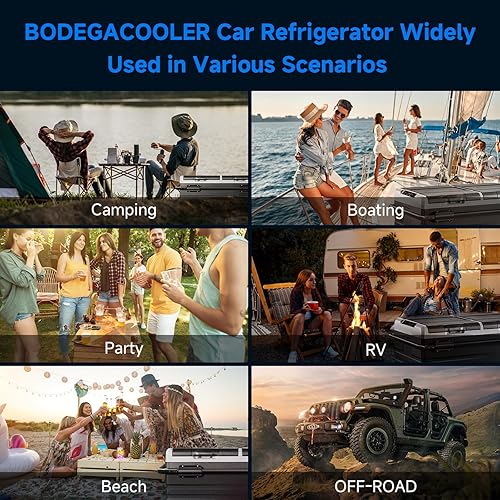 Miniatura 8 de BODEGA COOLER - Refrigerador de coche de 12 voltios, congelador portátil de 100 cuartos de galón, refrigerador de automóvil de doble zona con