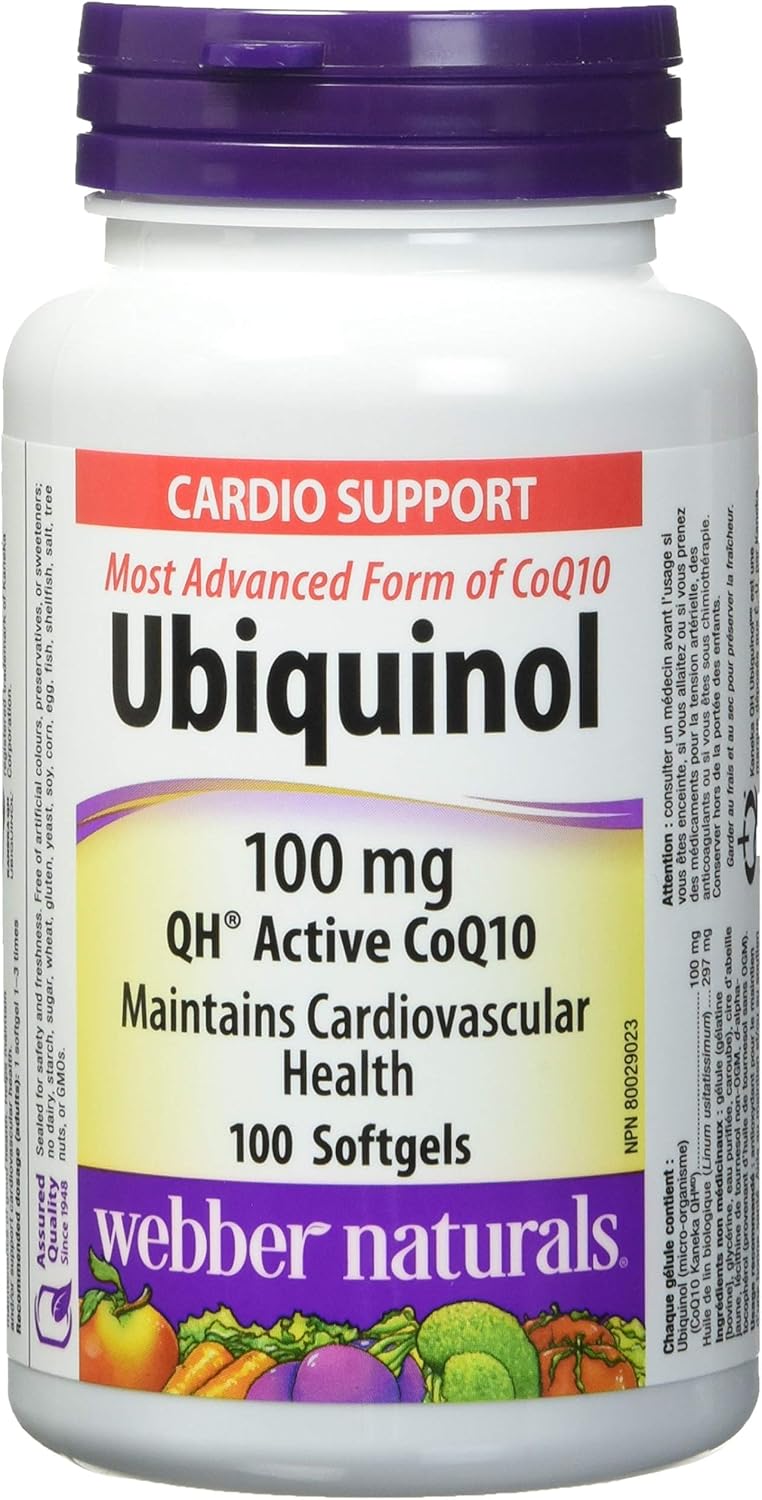 Webber Naturals Ubiquinol 100mg QH Active CoQ10 Softgels in Kosovo