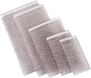 Bubblefast! Self-Seal Clear Bubble Pouches Bubble-Out Bags - 3/16