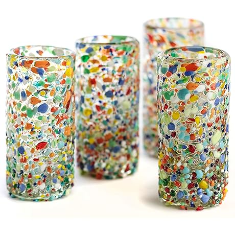 Exquisite Hand-Blown Tequila Shot Glasses for Joyous Celebrations