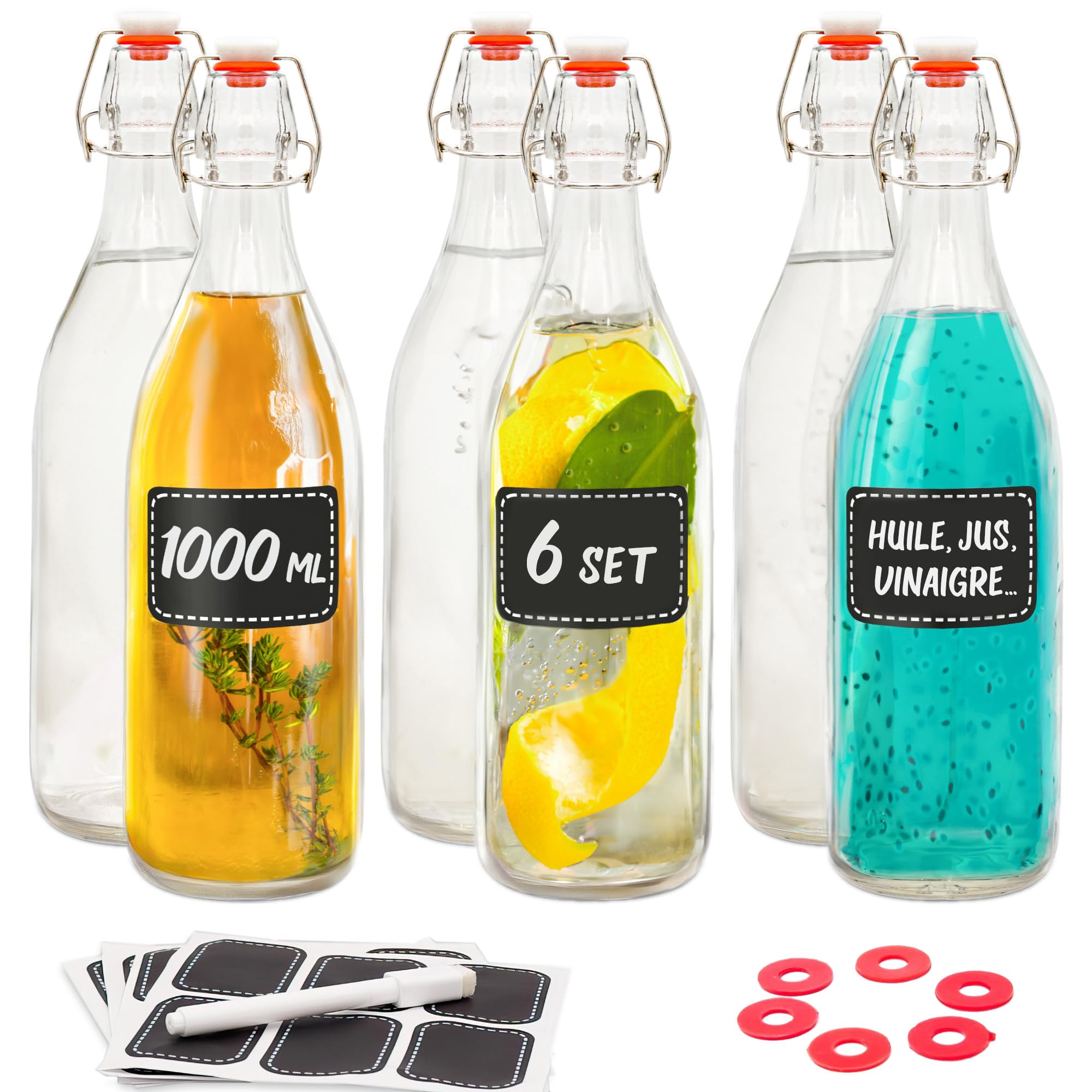 1 Liter Glazen Colafles
