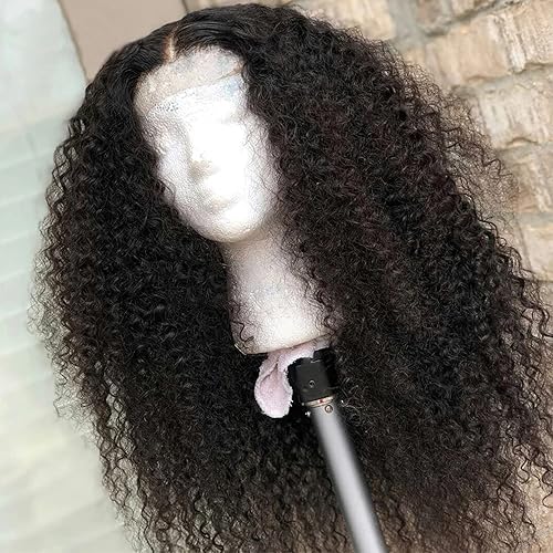Miniatura 2 de SUNTU Pelucas de cabello humano rizado de 30 pulgadas, 13 x 4, pelucas de encaje frontal rizado mongol para mujeres negras, cabello humano virgen