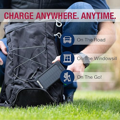 Miniatura 4 de 4Patriots Paquete de 4 pilas de energía Patriot energía solar portátil, batería recargable, 2 puertos USB, batería de polímero de litio de 8,000