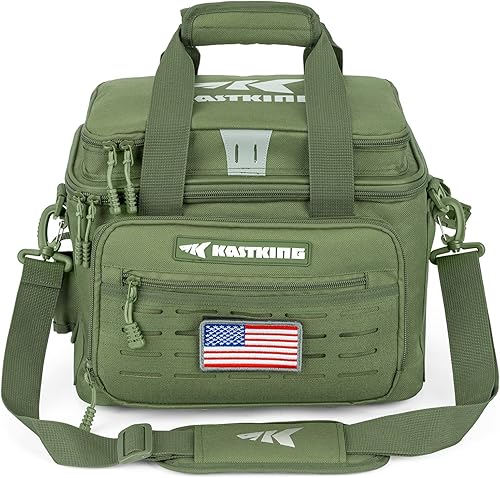 Miniatura 8 de KastKing - Bolsas para aparejos de pesca - Bolsas de pesca para agua salada y agua dulce - Resistente al agua, correa de hombro acolchada - Verde