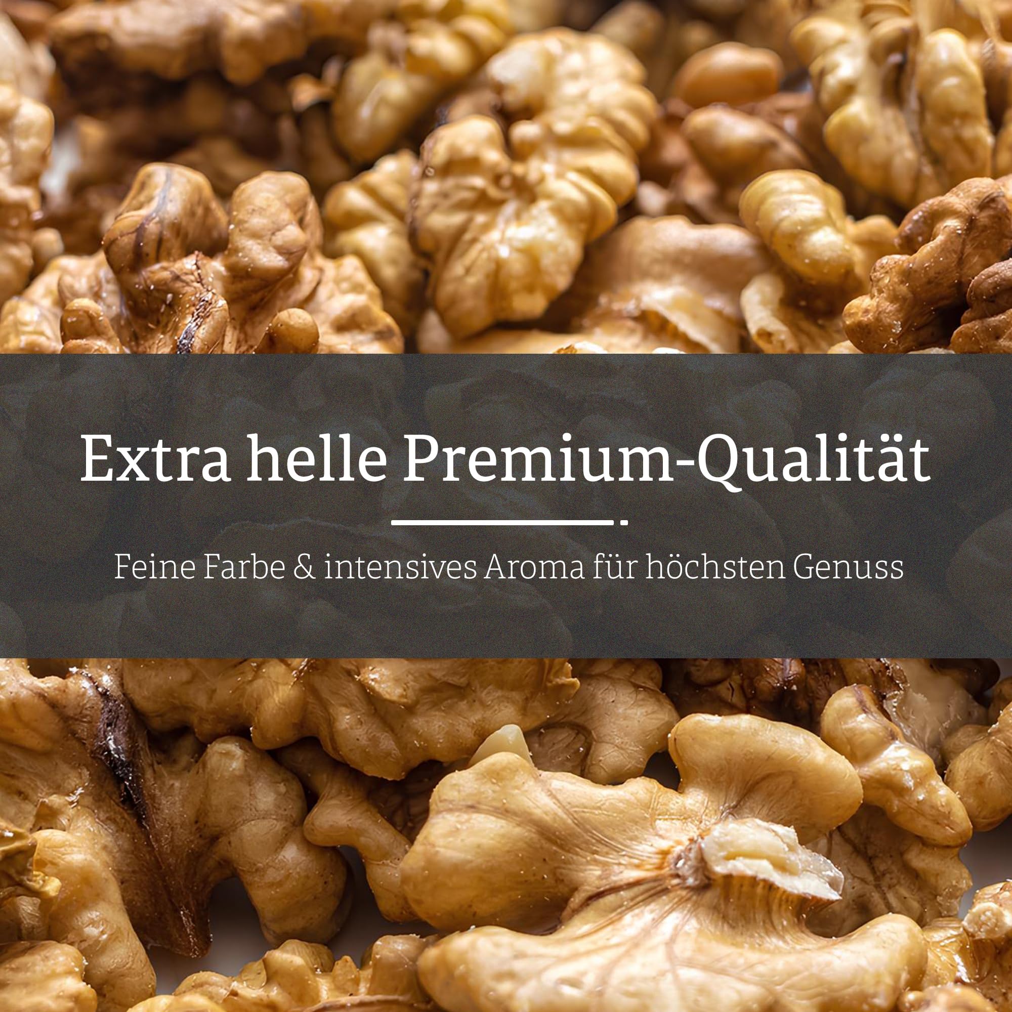 Alucra Wallnüsse naturbelassen - Walnusskerne extra hell - Handgeknackt aus Chile - Walnussbruch reich an Omega-3 - Walnüsse geschält ohne Zusätze - 500g Packung