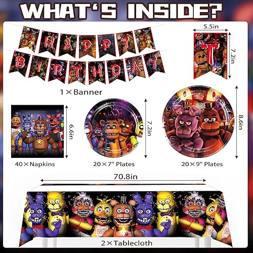 Miniatura 2 de Suministros de decoración de fiesta de cumpleaños para niños, decoraciones de fiesta de cumpleaños de dibujos animados para niños incluyen 1