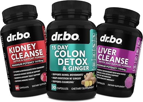 Limpiador de colon y limpieza de hígado renal  Pastillas de limpieza de colon de 15 días, suplemento de desintoxicación de hígado renal  Suplementos