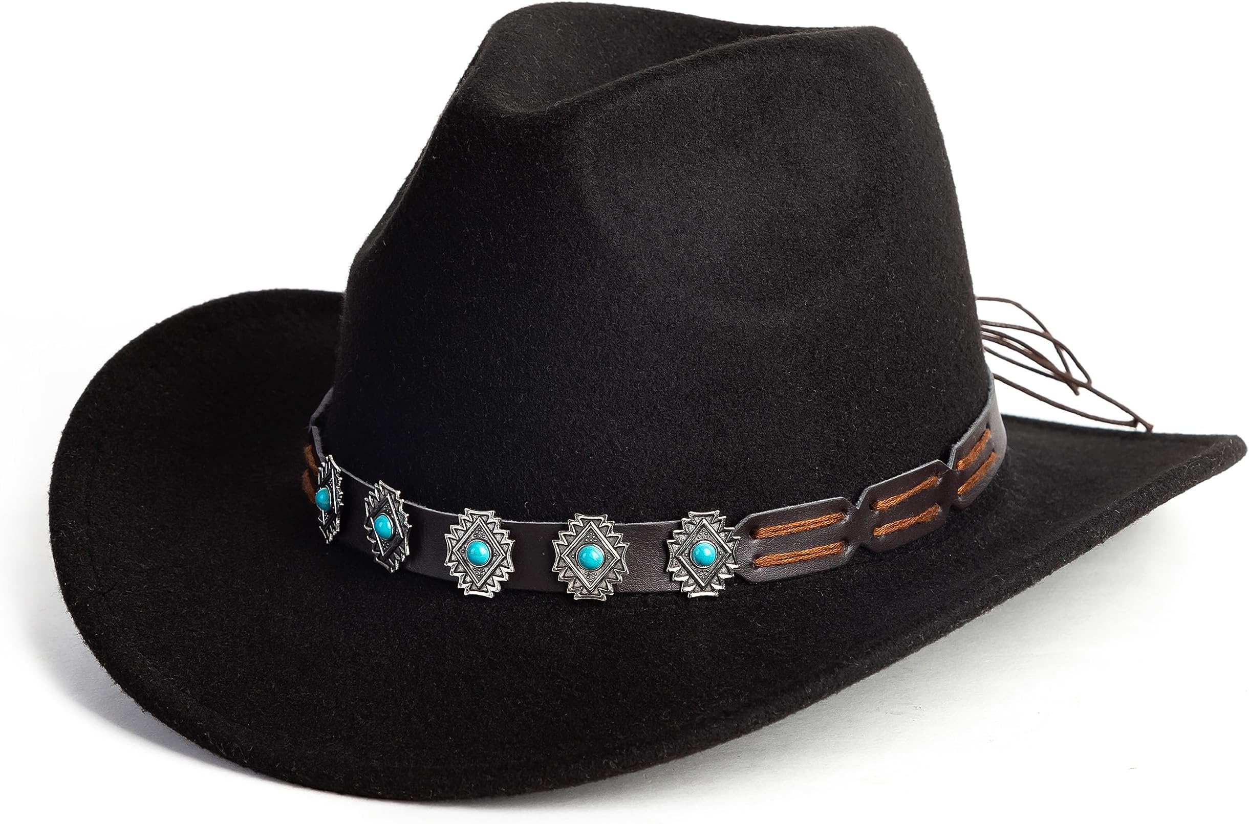 LisianthusVintage Western Cowboy Hat Fedora for Men Women
