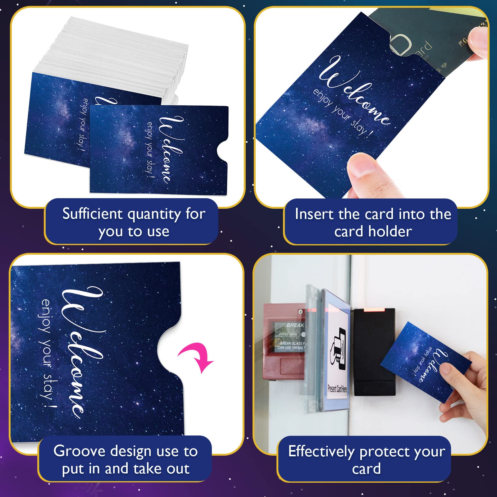 Qeeenar 2000 sobres, fundas para tarjetas de crédito de hotel, fundas de regalo, paquete de tarjetas de hotel, funda de sobre para tarjetas de negocios, oficina, 2.4 x 3.5 pulgadas (brillante)