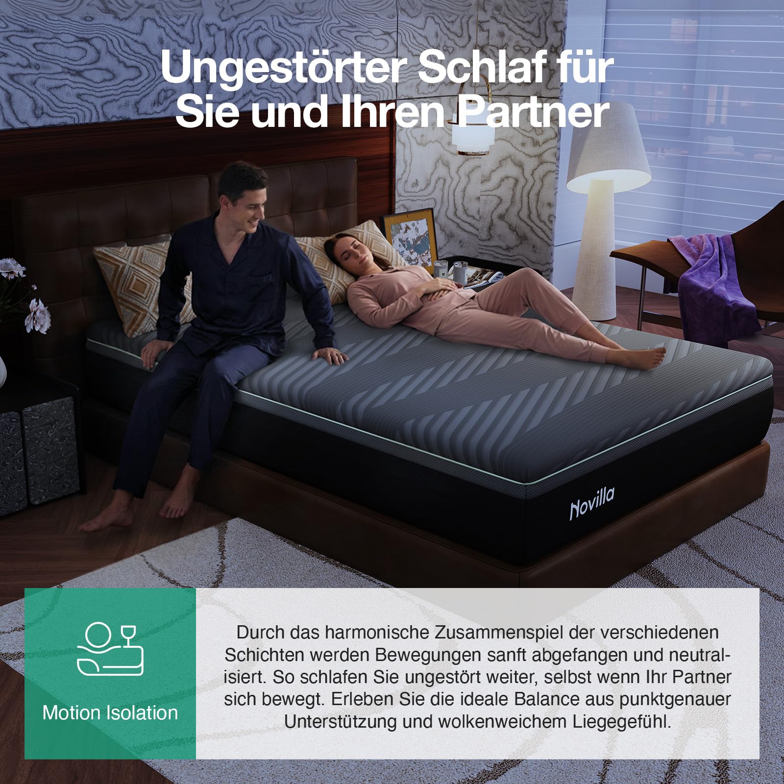 Novilla Coolmax Matratze 160x200 cm 7-Zonen Gel & Greentea Memory Schaum Kaltschaummatratze, mit Kühlender Stoff, H3 & H4 mittelfest, 30 cm Höhe, Öko-Tex Zertifiziert, Atmungsaktiver Waschbarer Bezug