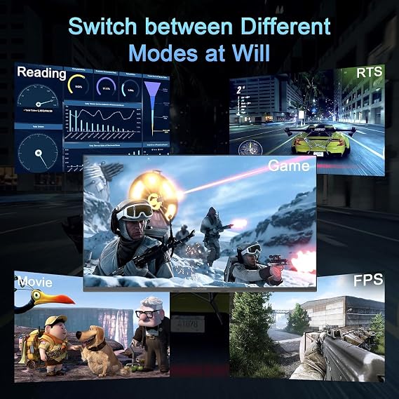 Minifire Monitor 27 Inch Screen in Frameless Design IPS 100Hz USB Tpye-C FHD (1080P) sRGB110% 300 Nits FreeSync Eye-Care HDMI USB Type-C Ports Supports VESA - Black