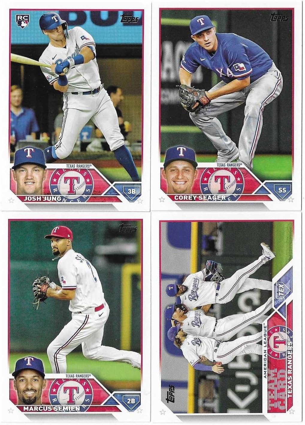 2023 Topps Series 1 & 2 Texas Rangers Team Set 20 Cards ALCS Champions World Series