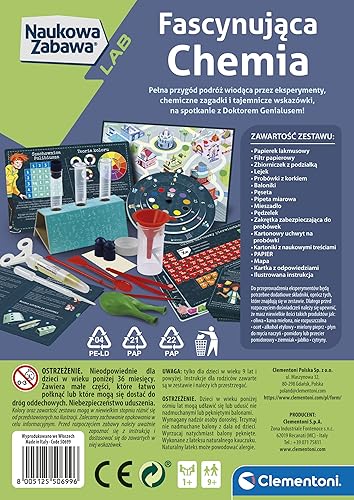 Miniatura 3 de Clementoni 50699 - Kit educativo de química fascinante para niños a partir de 8 años de edad, versión polaca