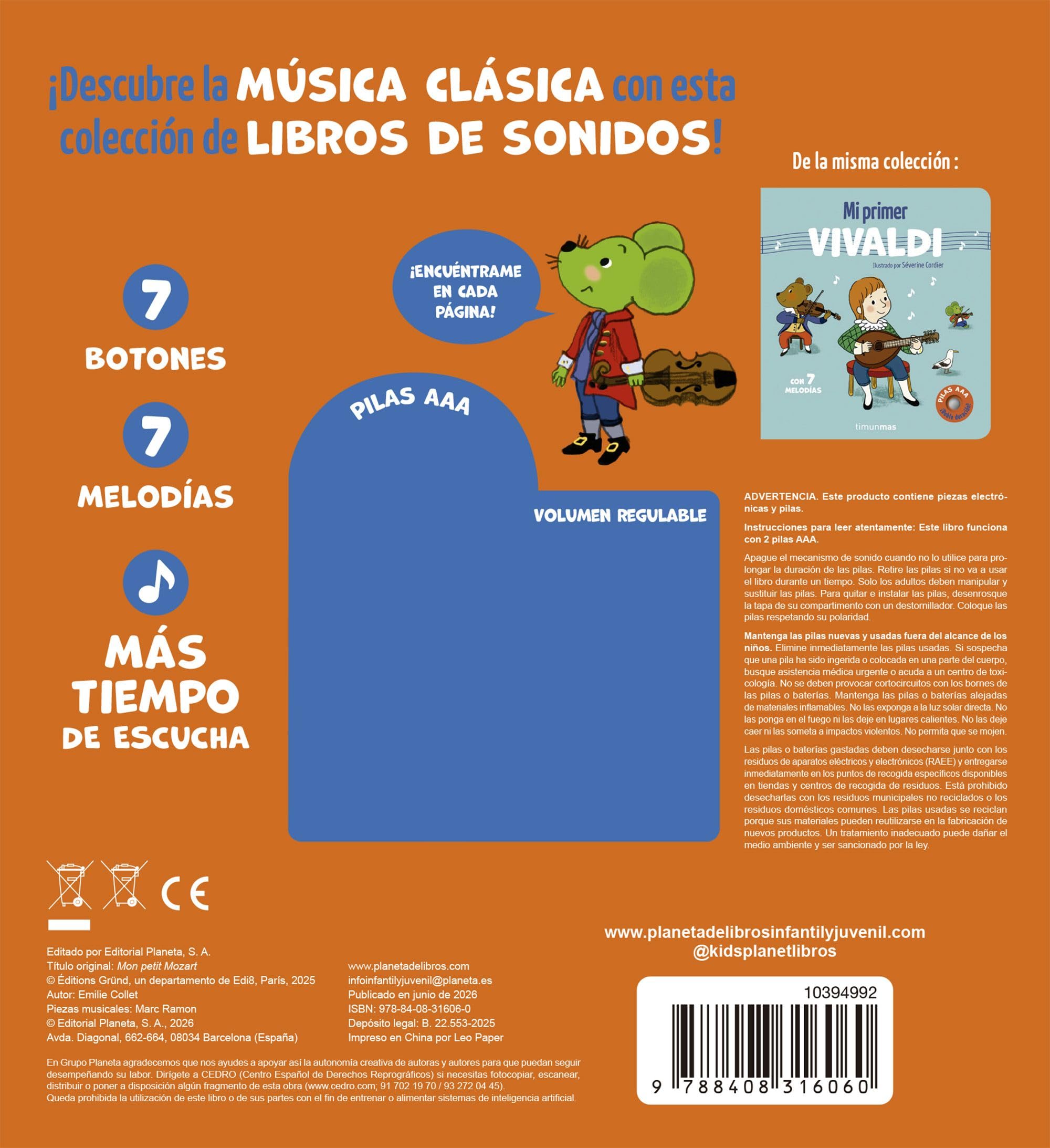 Mi primer Mozart. Con 7 melodías