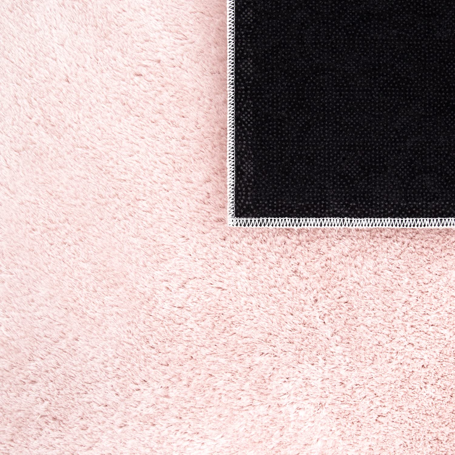 TT Home Tappeto Stanza Bambini Lavabile Moderno Pastello Monocromatico Antiscivolo Soft, Colore:Rosa, Dimensione:60x100 cm