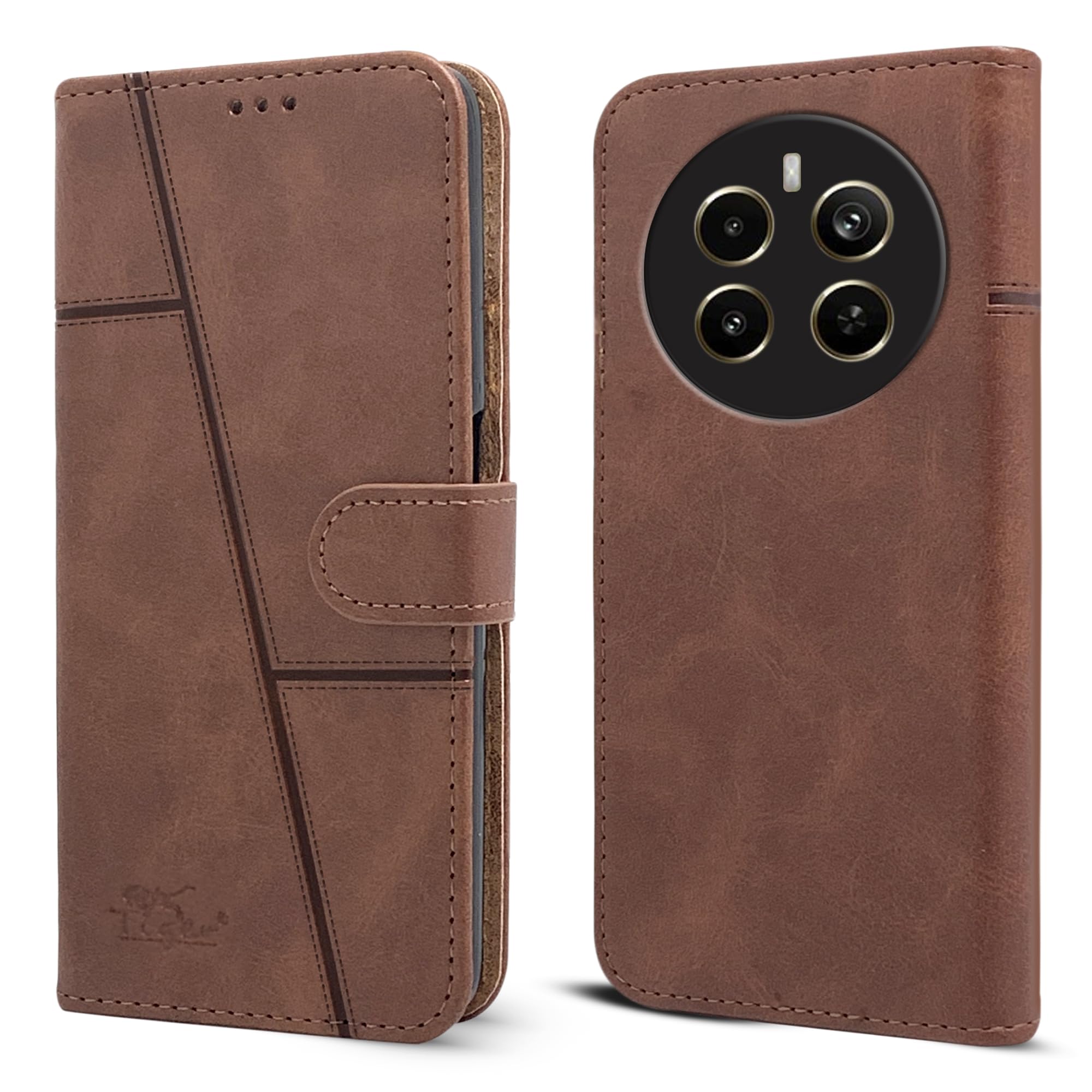 Jkobi Flip Cover Case for Realme Narzo 70 Pro (Stitched Leather with Magnetic Closure | Brown) (B0CYL81QPW) Amazon Price History, Amazon Price Tracker