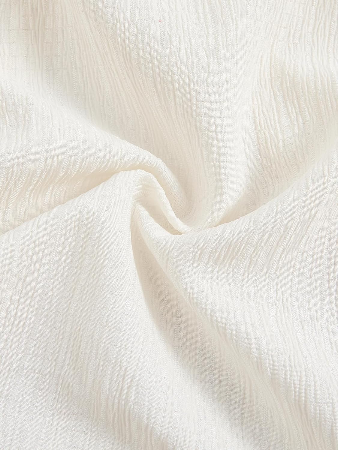 Women's Tie Bow Front Cardigan Long Bell Sleeve Blouse Crop Top Shirt Casual Deep V Neck Top - Image 4