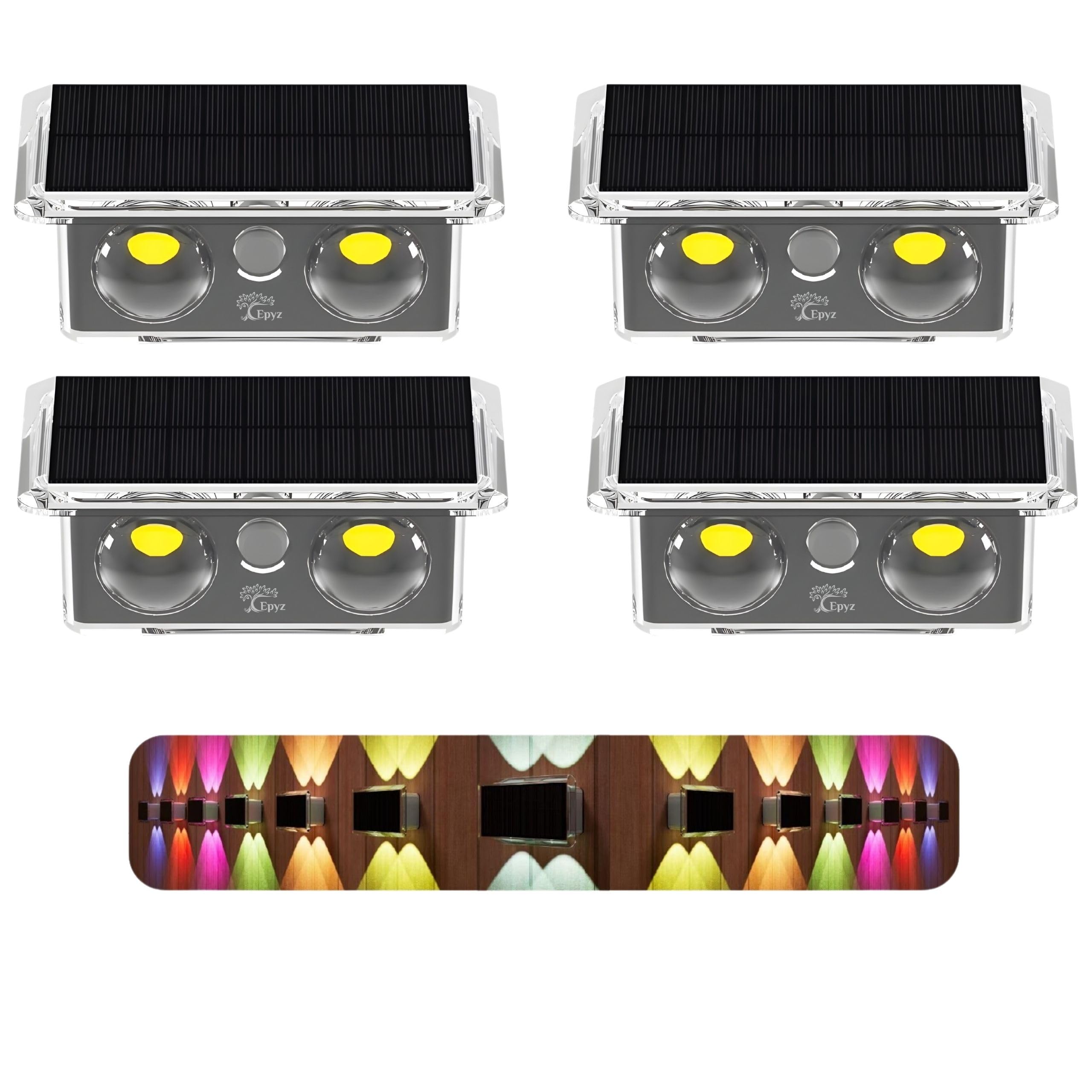 Epyz Solar Wall Light - Warm Yellow LED -12