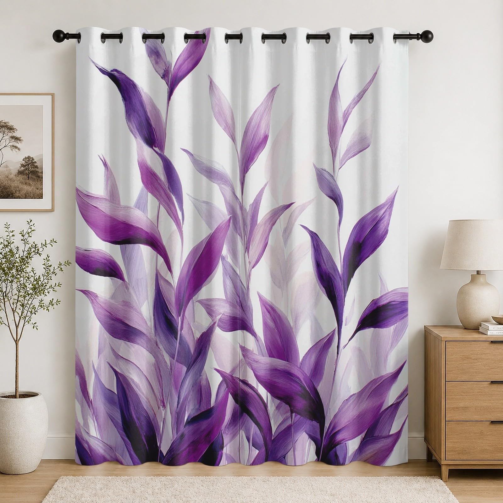 Rideau Occultant Thermique 140x225 Rideaux Isolation Lumiere Violet