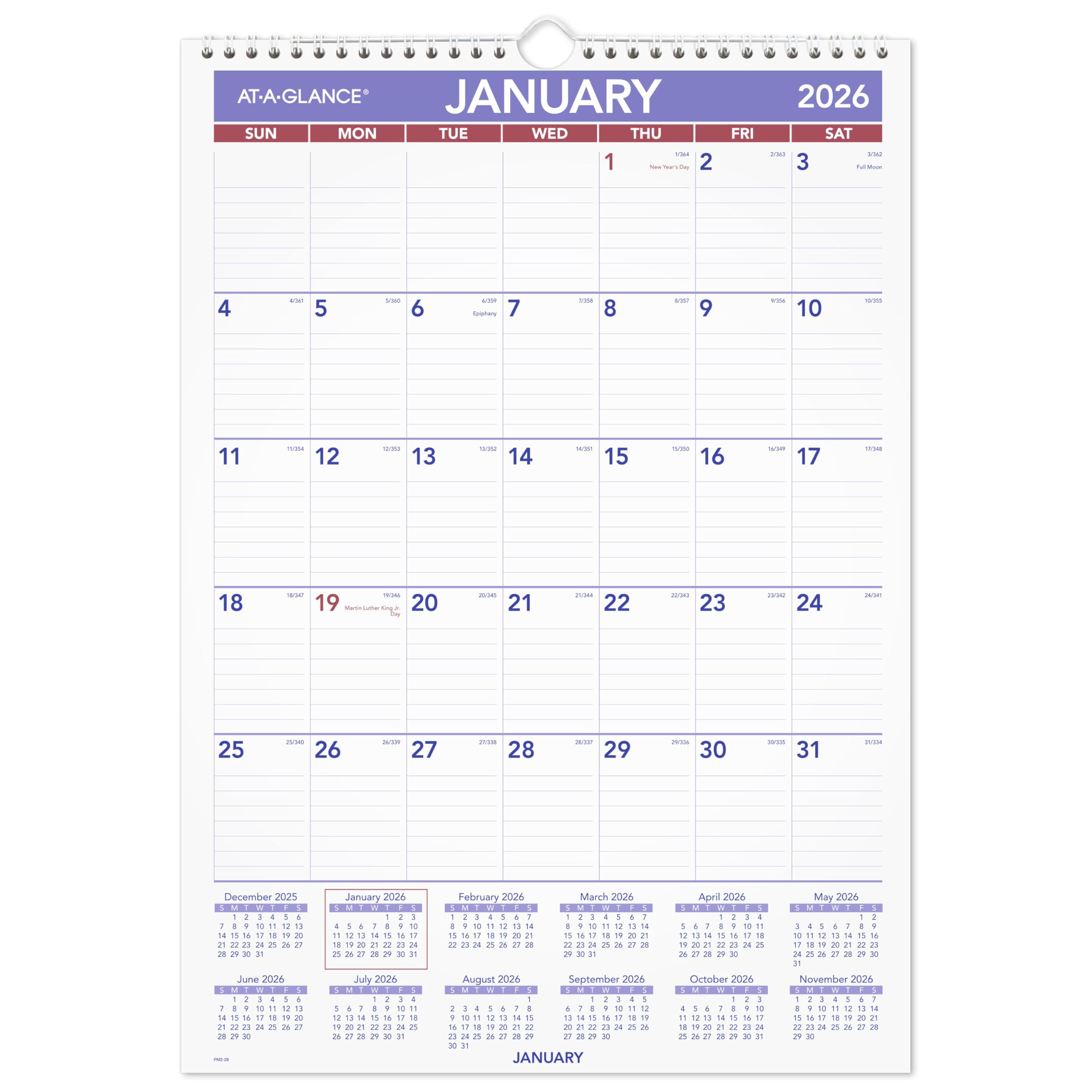 Locker.Ink | Get Ready for Spring 2026 with These Beautiful Wall Calendars AT-A-GLANCE 2026 Wall Calendar (12