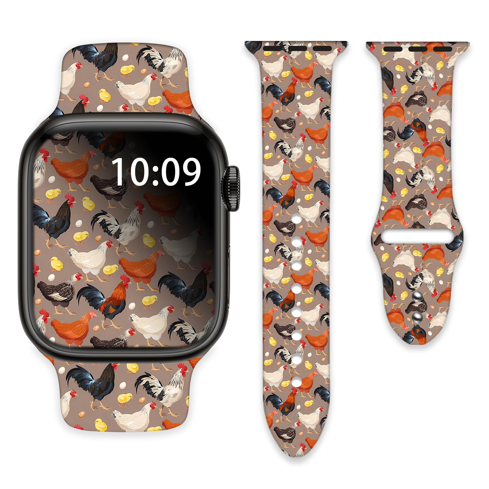 Watch Bands Compatible with Apple Watch 38mm 40mm 41mm 42mm 44mm 45mm 49mm for Women Men Silicone Wristbands Strap Replacement for IWatch Series SE 9 8 7 6 5 4 3 2 1