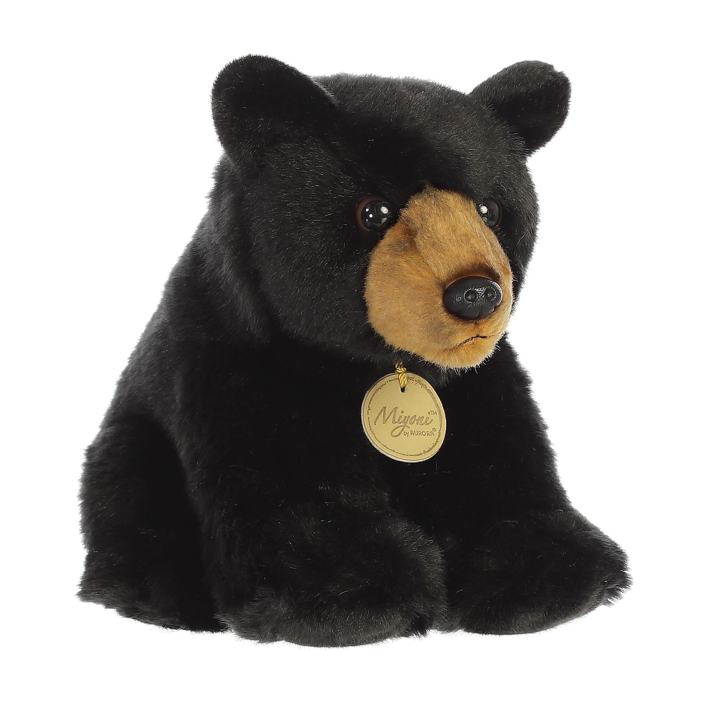 Aurora(r) Realistic Miyoni(r) Black Bear Stuffed Animal - Lifelike Detail - Cherished Companionship - Black 9 Inches - Image 2