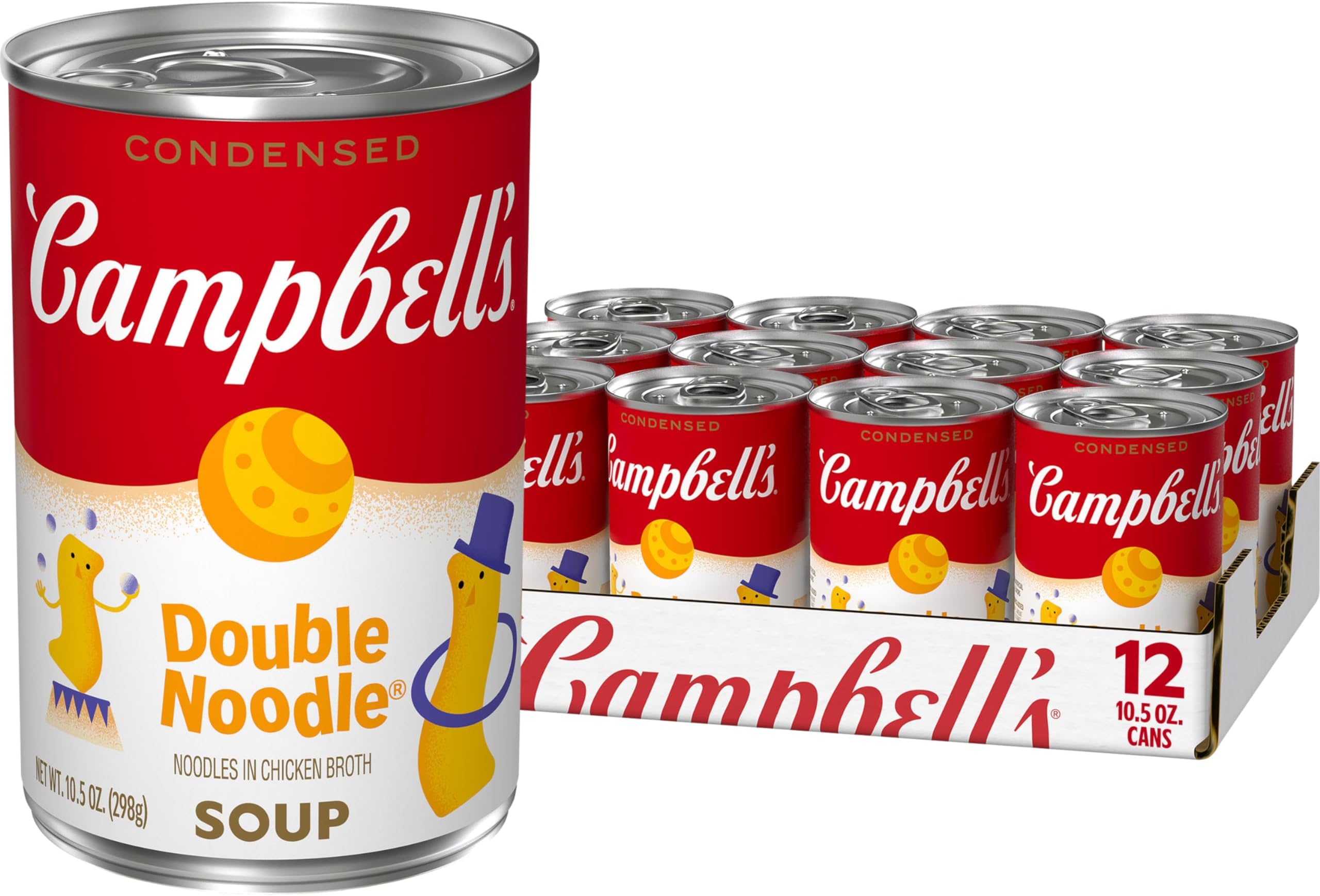 Campbell’s Condensed Kids Double Noodle Soup, 10.5 oz Can (12 Pack)