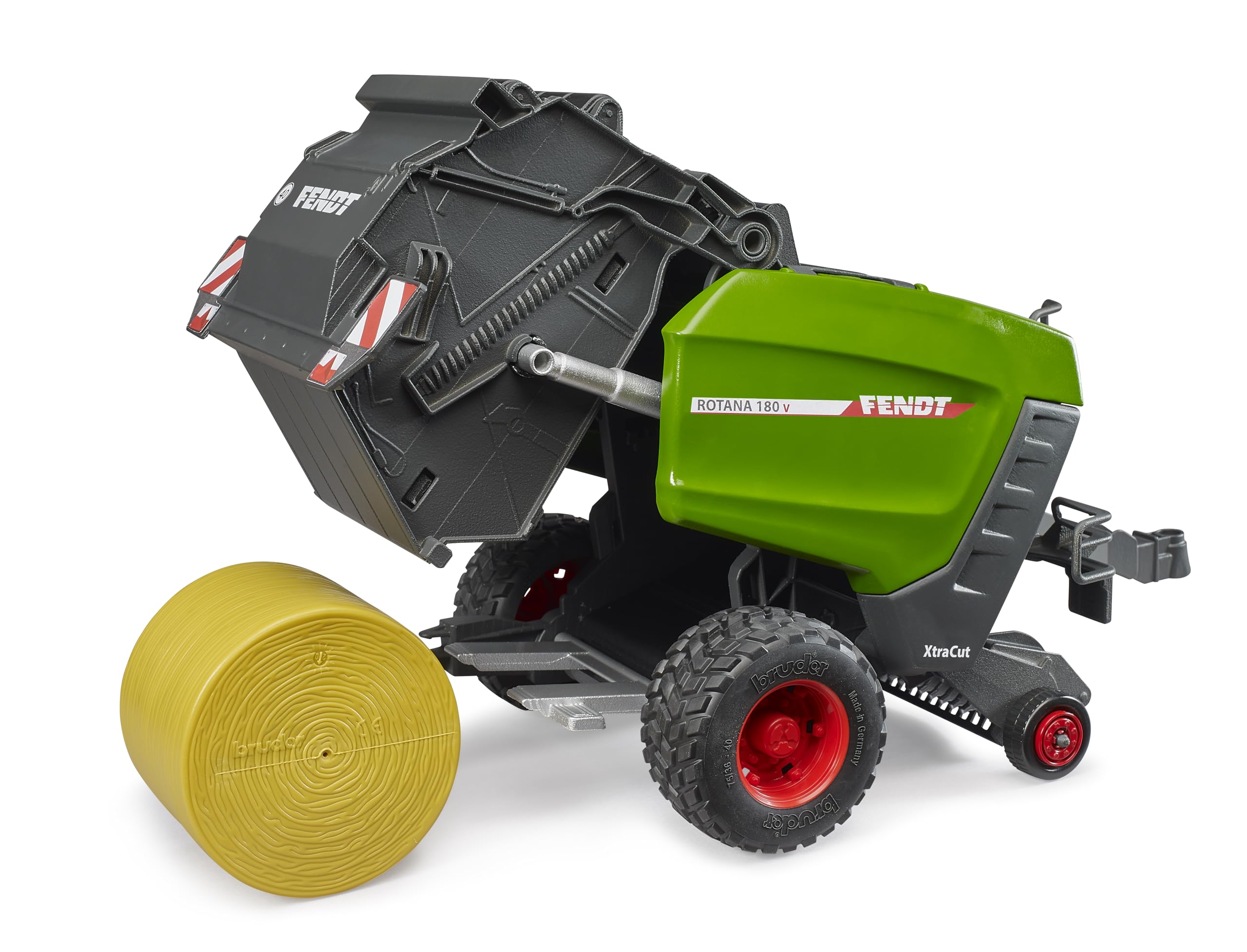 Bruder 02038 - Fendt Empacadora de pacas Redondas Rotana 180 V - Empacadora, cosechadora, Granja, Tractor, pacas de Paja