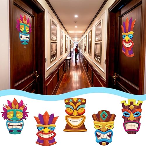 Miniatura 6 de 6 imanes de puerta de crucero Luau tropical, hawaiano, magnético, decoración de refrigerador, imanes de crucero de verano, calcomanías para nevera