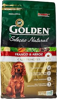 Premier Pet Golden Seleção Natural Ração para Cães Filhotes, Sabor Frango & Arroz, 3kg