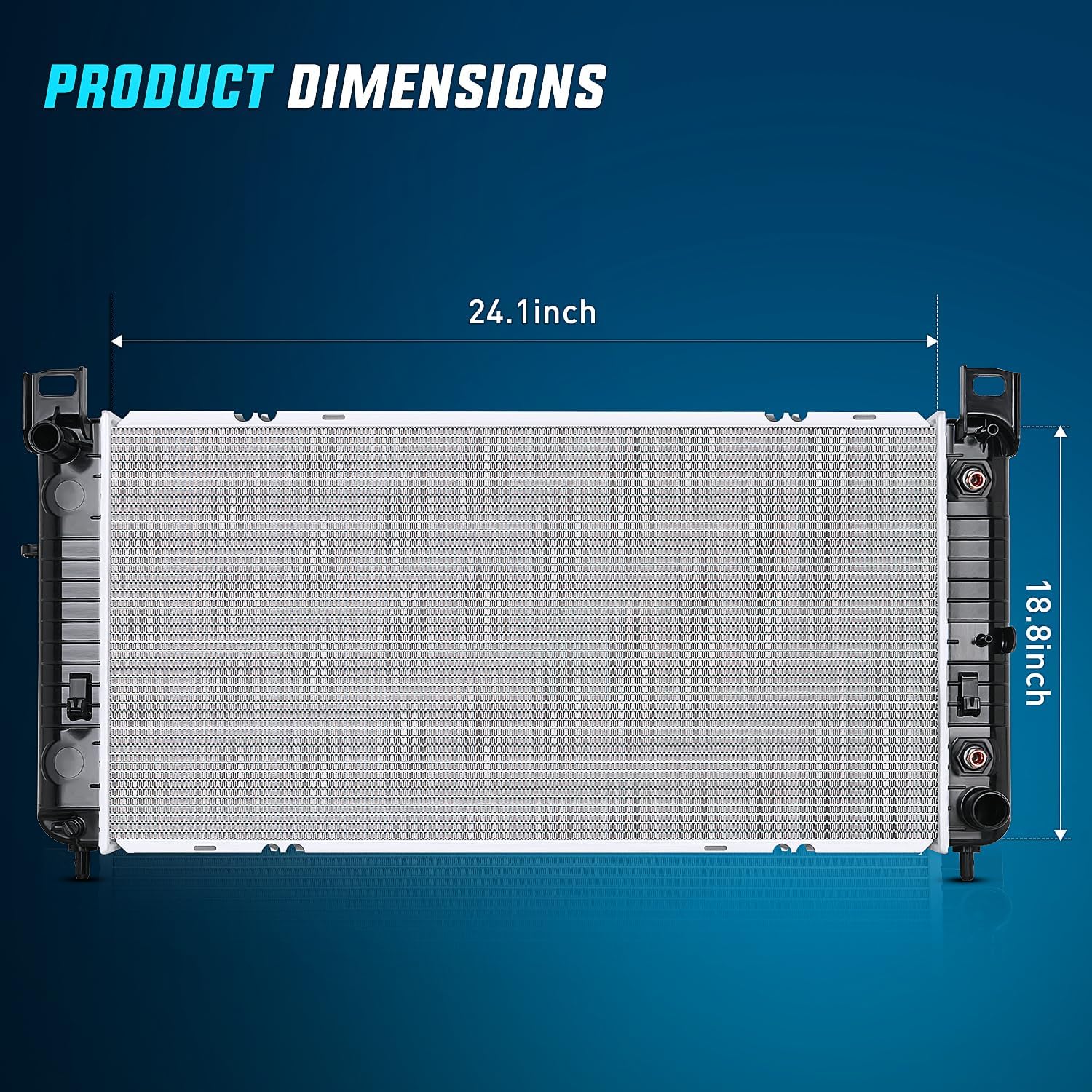 Nilight 34" Radiator for Chevrolet Silverado 1500 1999-2013, GMC Sierra 1500 2003-2013, Tahoe/Suburban Yukon XL 1500 2000-2014, without Engine Oil Cooler, CU2423