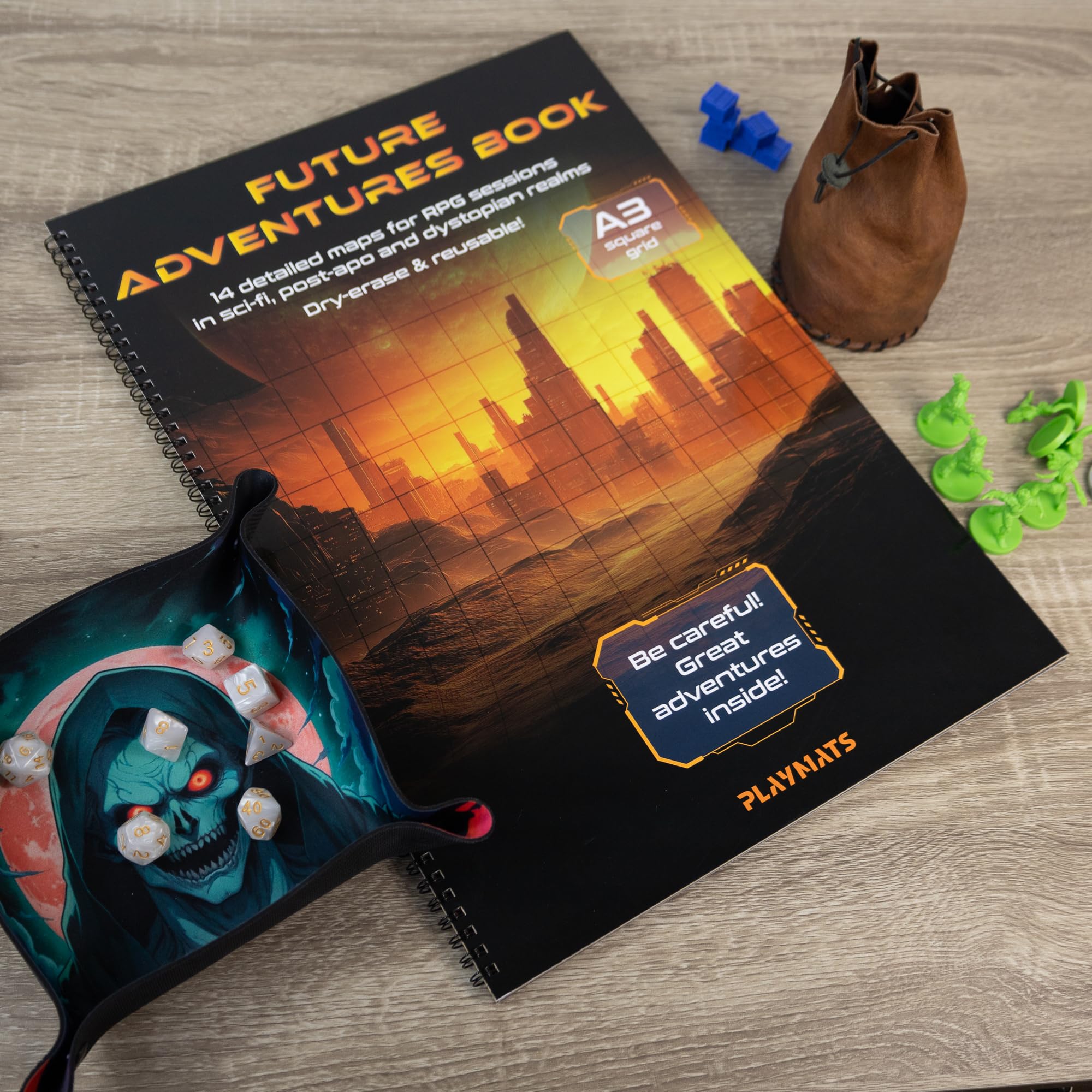 PLAYMATS Future_kw A3 suchościeralna książka do gier RPG