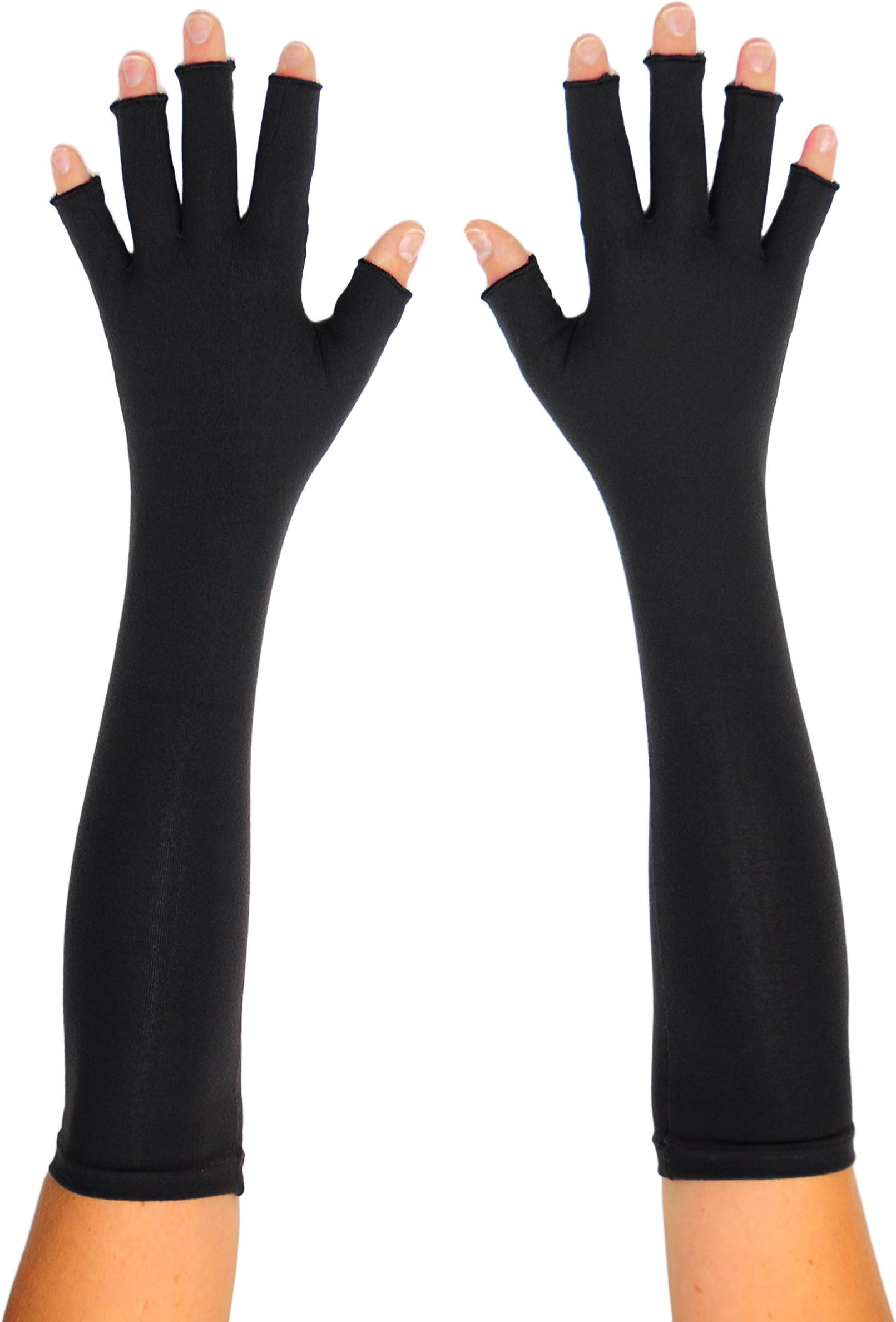 Protexgloves 3/4 Finger Elle (Black, Small)