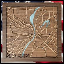 St Louis, MO, Wall Art, Handmade in the USA - 3d Wooden Map - STL, Missouri Souvenir and Gift Maps