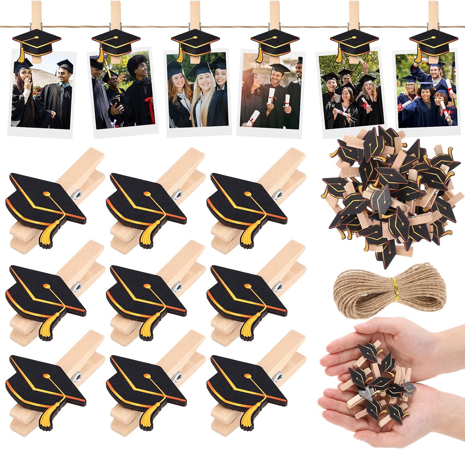 Amazon.com: Poola Voidra 50 Pcs Graduation Party Decoration Graduation ...
