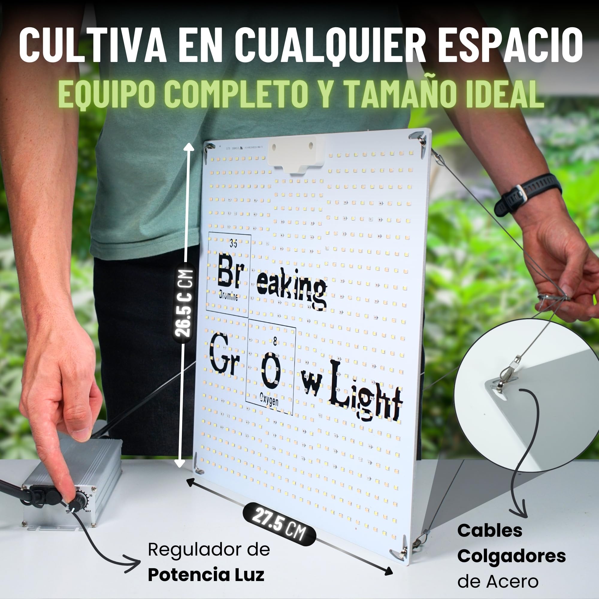 MADAME GROW luz plantas -luz plantas interior - luz para plantas interior - luz crecimiento plantas interior - led de cultivo -luz de crecimiento para plantas - grow light -led plantas (QUANTUM BOARD)