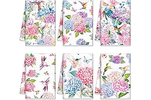 Oudain 6 Pcs Hydrangea Kitchen Towels - The Touch of Farmhouse Beauty for Your Home