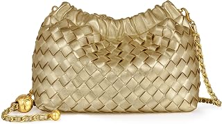 Woven Women's Crossbody Bag & Evening Purse, Trendy Dumpling Clutch & Hobo Cloud Shoulder Bag Trendy Dumpling Clutch