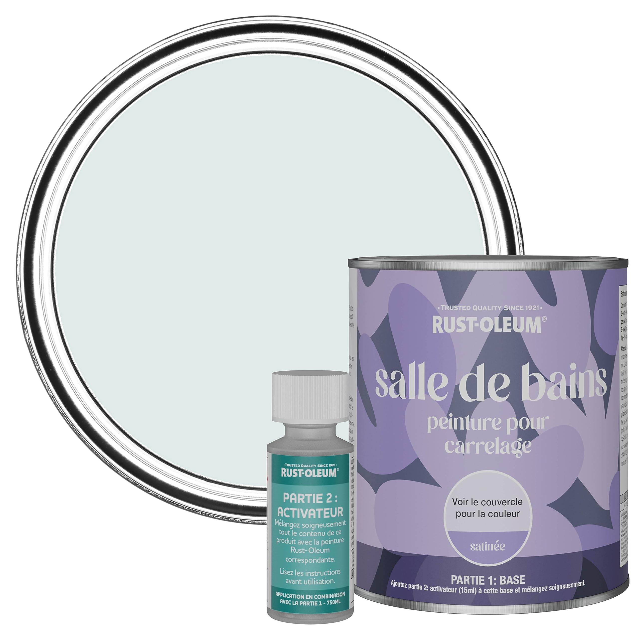 Rust-Oleum Peinture Bleue Résistante à l'eau pour Carrelage de Salle de Bain, Finition Satinée - Marcella 750ml