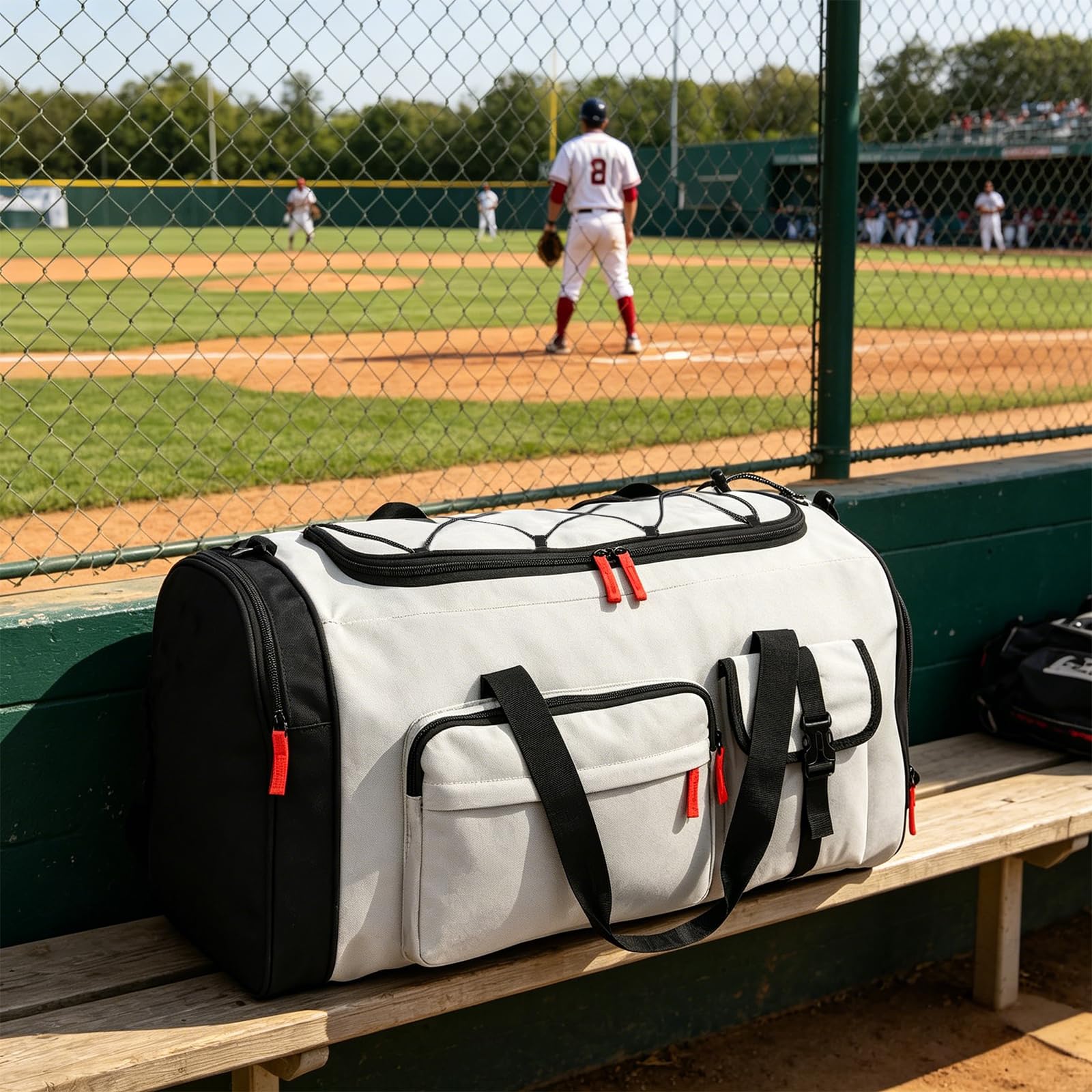 TUGUAN Borsone da baseball e softball di grande capacità con scomparto per scarpe, zaino portatile per adulti, allenatori e squadre, capacità 65 l, per attrezzatura e attrezzatura