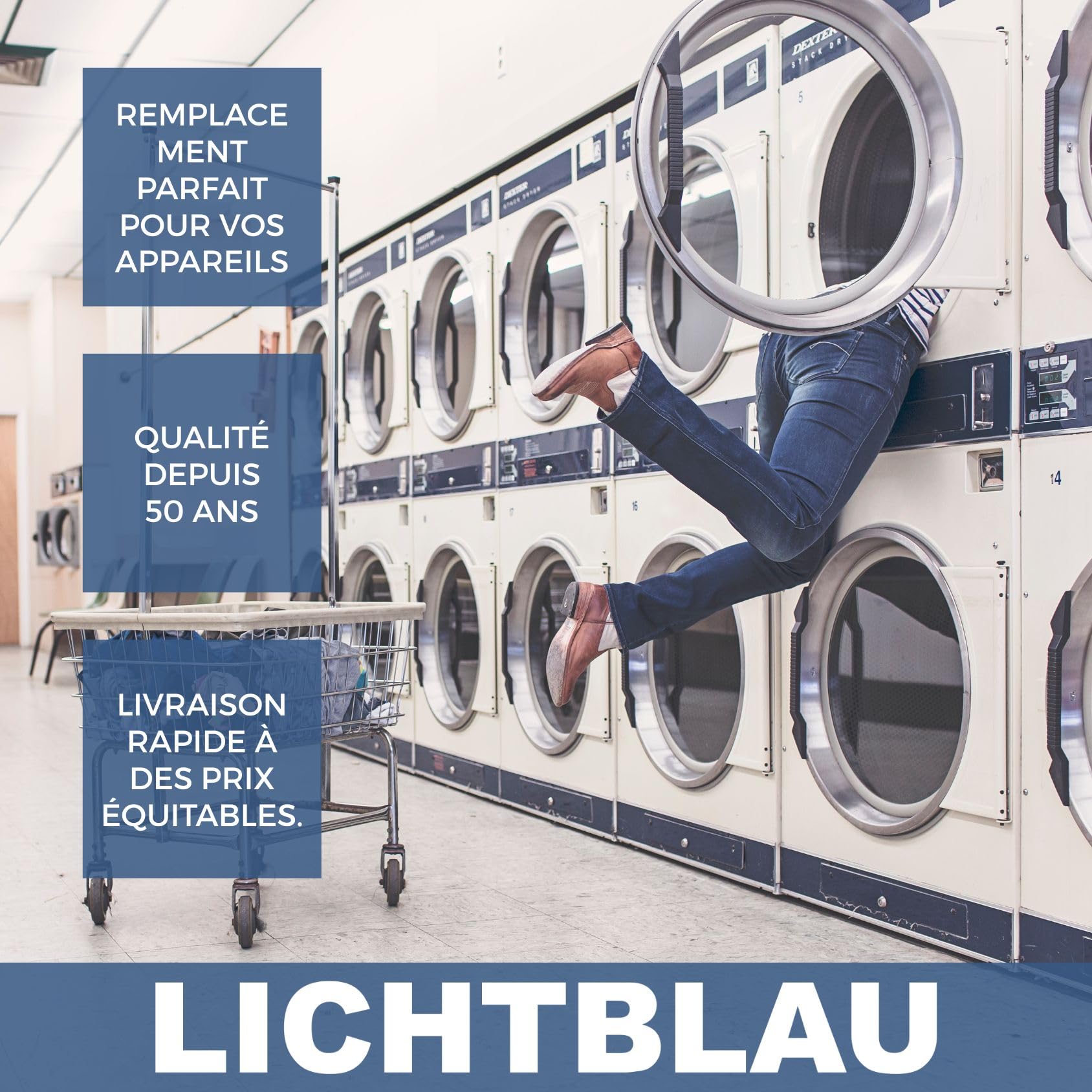 LICHTBLAU 2959 Tuyau d'alimentation pour machine à laver et lave-vaisselle Raccord coudé 3/4" avec joint de tuyau d'arrivée d'eau 4 m