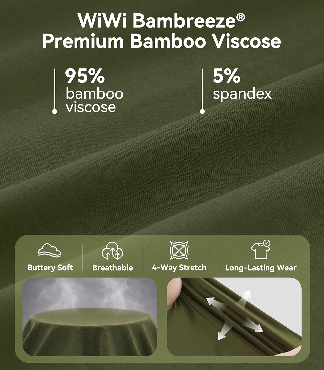 WiWi Viscose from Bamboo Pajamas Set for Women Super Soft Short Sleeve Cooling Summer Plus Size Pjs Sets Sleepwear S-4X - Image 4