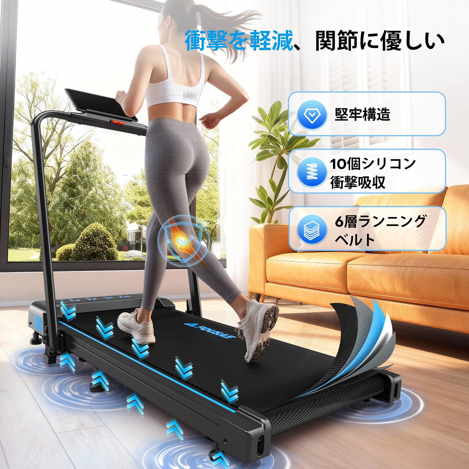 Amazon | ルームランナー ランニングマシン 折り畳みハンドル付き 5in1